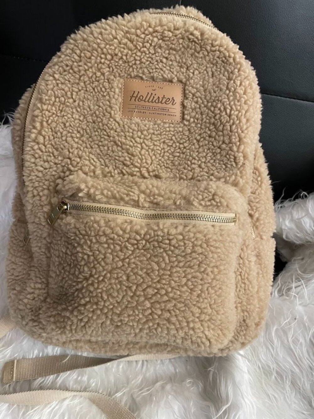Fuzzy Sherpa Backpack from Hollister